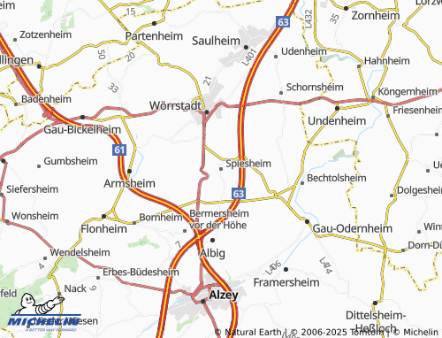 MICHELIN Spiesheim map - ViaMichelin
