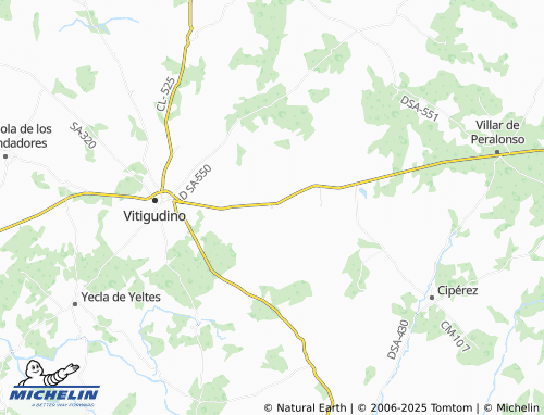 MICHELIN Peralejos de Abajo map - ViaMichelin