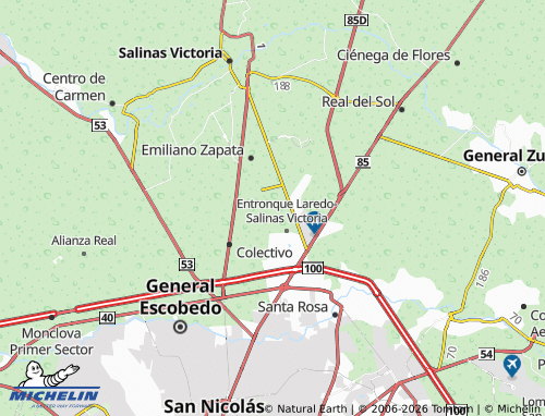 MICHELIN-Landkarte Valle del Norte - ViaMichelin