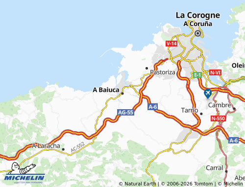 MICHELIN A Baiuca map - ViaMichelin