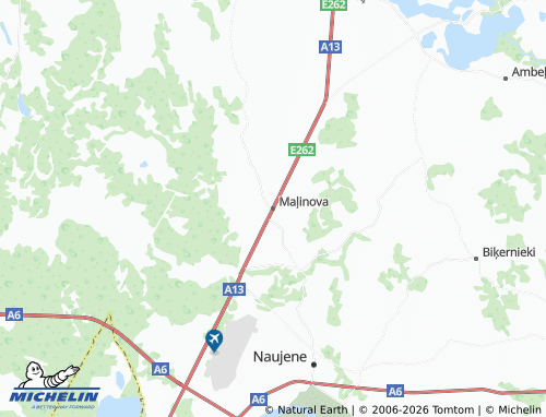 Mapa MICHELIN Maļinovas pagasts - ViaMichelin