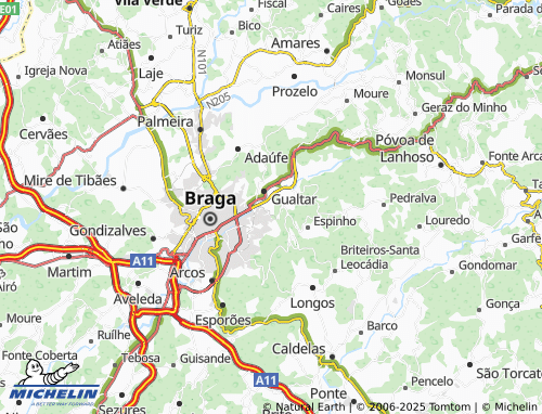 MICHELIN Tenões map - ViaMichelin