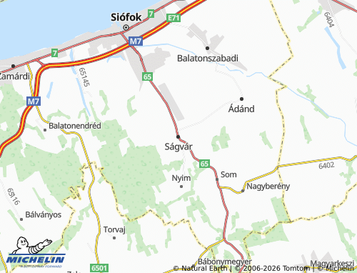 Mapa MICHELIN Ságvár - ViaMichelin