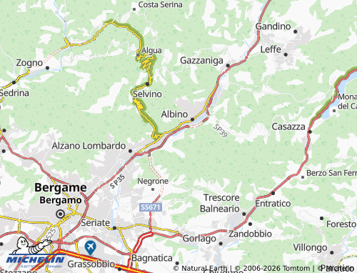 MICHELIN Pradalunga map - ViaMichelin