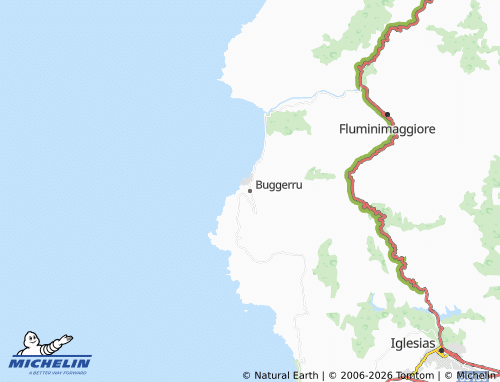 Mapa MICHELIN Buggerru - ViaMichelin
