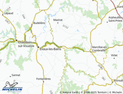 MICHELIN-Landkarte Chambonchard - ViaMichelin