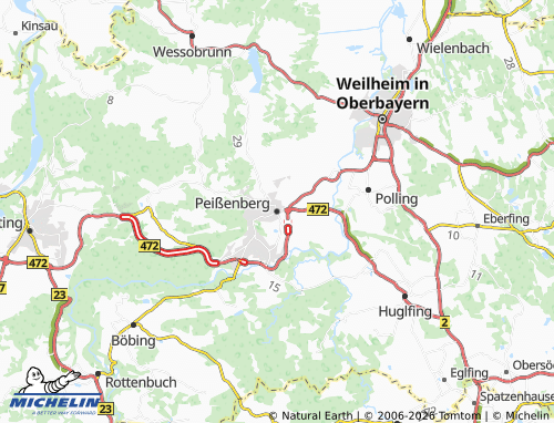 Mapa MICHELIN Peißenberg - ViaMichelin