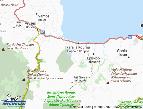 Mapa MICHELIN Kavallos - ViaMichelin