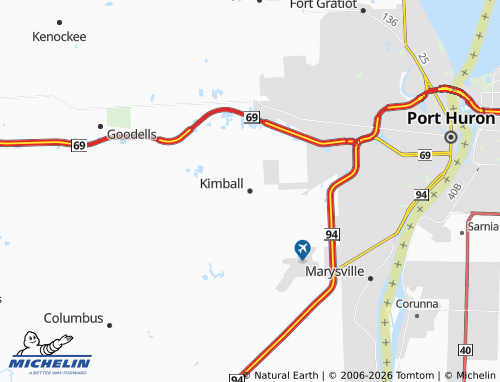 Mappa MICHELIN Kimball - ViaMichelin