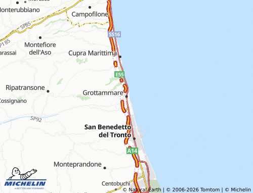 Mappa MICHELIN Grottammare - ViaMichelin
