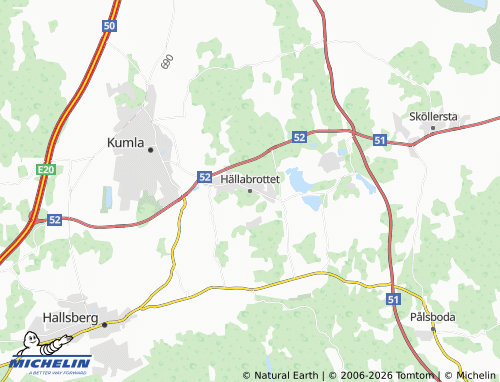 Carte MICHELIN Hällabrottet - ViaMichelin