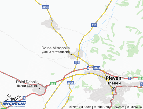 MICHELIN Dolna Mitropolia map - ViaMichelin