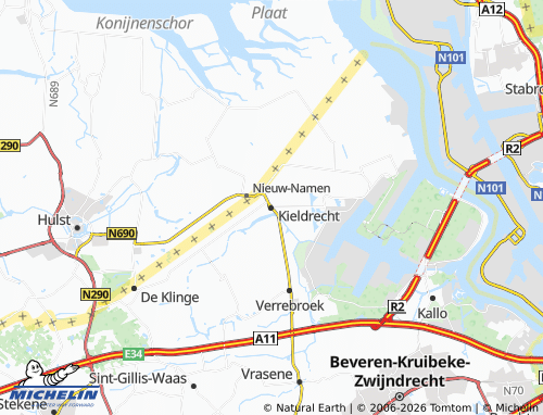 Mappa MICHELIN Kieldrecht - ViaMichelin
