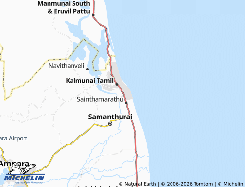 Mappa MICHELIN Kalmunai 03A - ViaMichelin