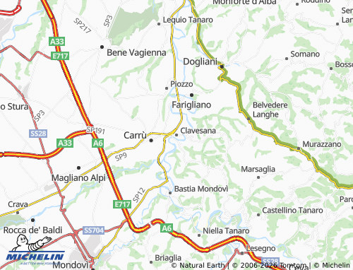 Mappa MICHELIN Clavesana - ViaMichelin