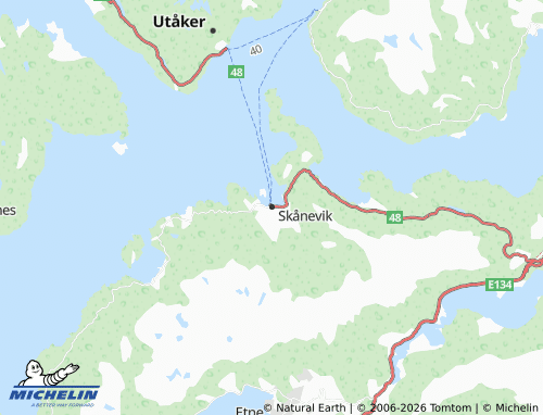 Mapa MICHELIN Skånevik - ViaMichelin