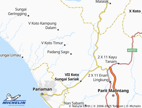 MICHELIN Padang Sago map - ViaMichelin