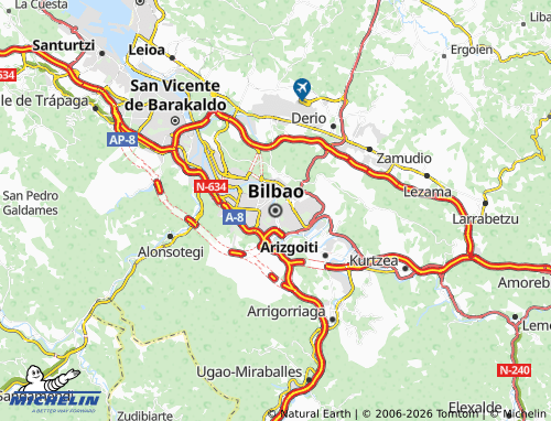 Kaart MICHELIN Bilbao - ViaMichelin