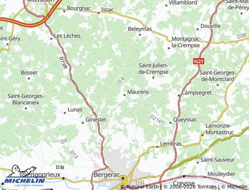 MICHELIN Maurens map - ViaMichelin