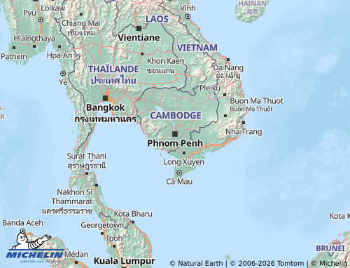 Carte MICHELIN Cambodge - ViaMichelin