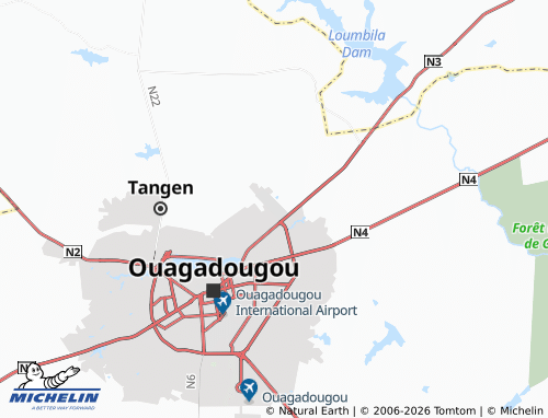 Mappa MICHELIN Zone Industrielle de Kossodo - ViaMichelin