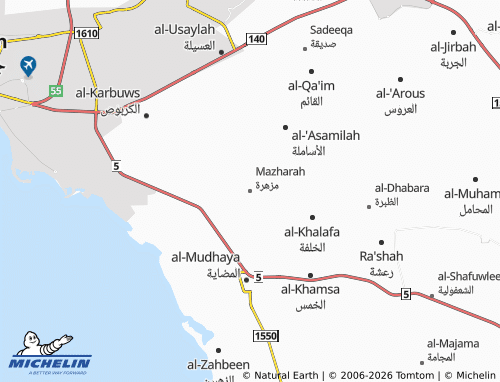 MICHELIN-Landkarte Mazharah - ViaMichelin
