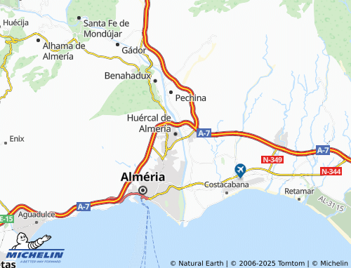 MICHELIN Huércal de Almería map - ViaMichelin