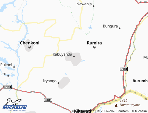 MICHELIN Kabuyanda map - ViaMichelin