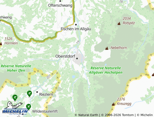 MICHELIN Oberstdorf map - ViaMichelin