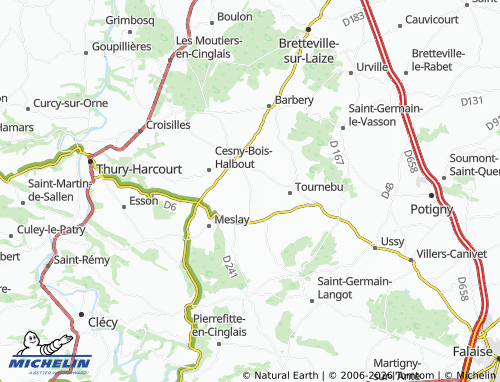 MICHELIN Acqueville map - ViaMichelin