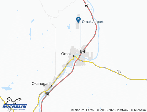 Mappa MICHELIN Omak - ViaMichelin