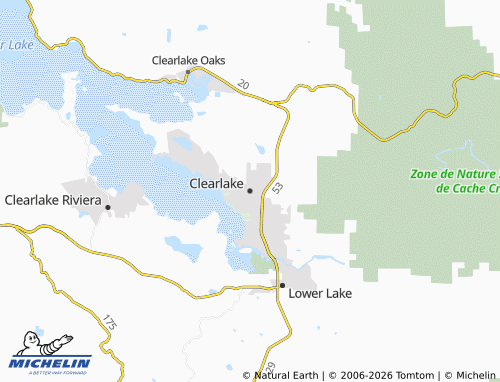 Mappa MICHELIN Clearlake - ViaMichelin