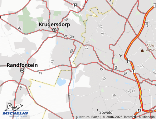 MICHELIN-Landkarte Witpoortjie Extension 4 - ViaMichelin