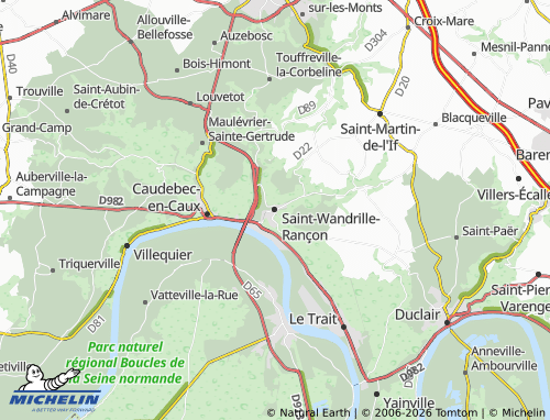 MICHELIN Saint-Wandrille-Rançon map - ViaMichelin