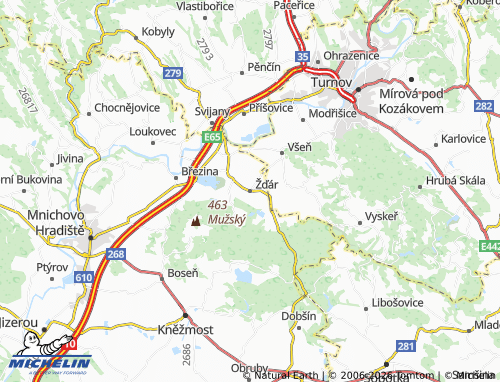 Mappa MICHELIN Žďár - ViaMichelin