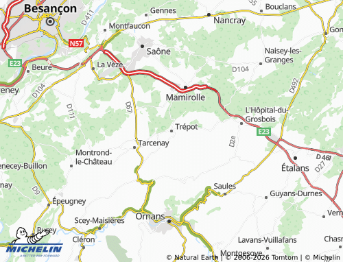 MICHELIN Trépot map - ViaMichelin