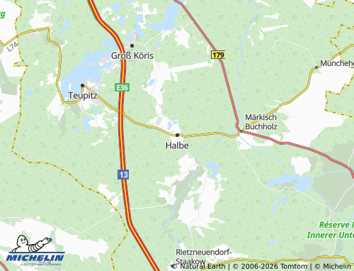 MICHELIN Halbe map - ViaMichelin