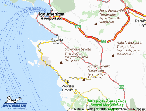 MICHELIN Argyrotopos map - ViaMichelin