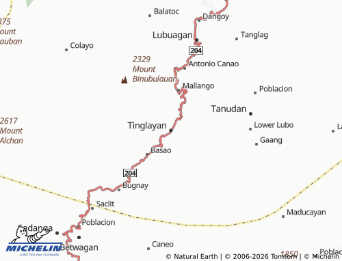 MICHELIN Tinglayan map - ViaMichelin