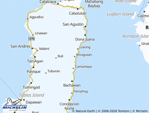 MICHELIN Binugusan map - ViaMichelin