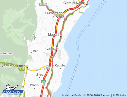MICHELIN Riposto map - ViaMichelin
