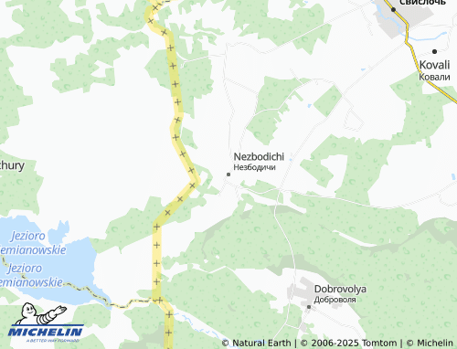 MICHELIN Nezbodichi map - ViaMichelin