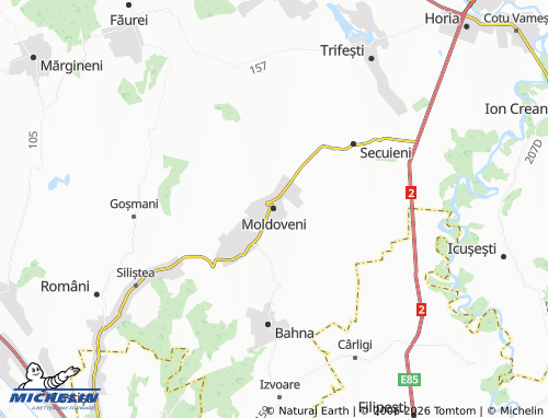 Mappa MICHELIN Moldoveni - ViaMichelin