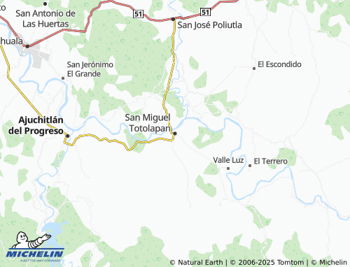 Mappa MICHELIN San Miguel Totolapan - ViaMichelin