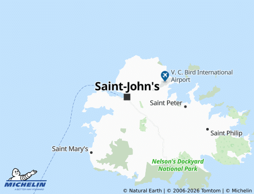 MICHELIN Saint-John's map - ViaMichelin