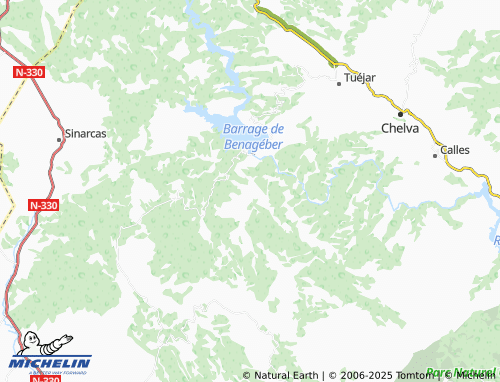 MICHELIN Benagéber map - ViaMichelin