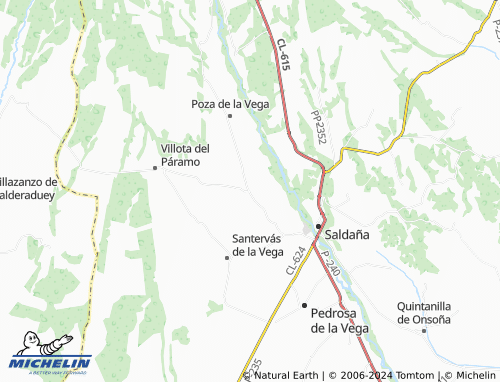 Carte MICHELIN Santa Olaja de la Vega ViaMichelin