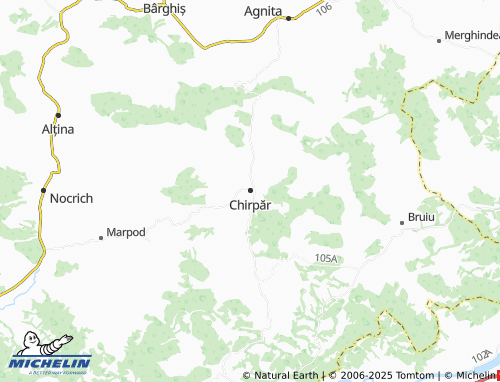 MICHELIN Chirpăr map - ViaMichelin