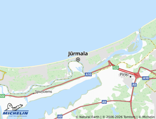 Mapa MICHELIN Jūrmala - ViaMichelin
