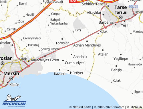 Mappa MICHELIN Anadolu - ViaMichelin